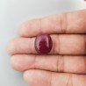 Giada Rubino Forma Ovale Piatto Cabochon Liscio Fatto a Mano 18X15X7mm 16,60 Carati 1pz