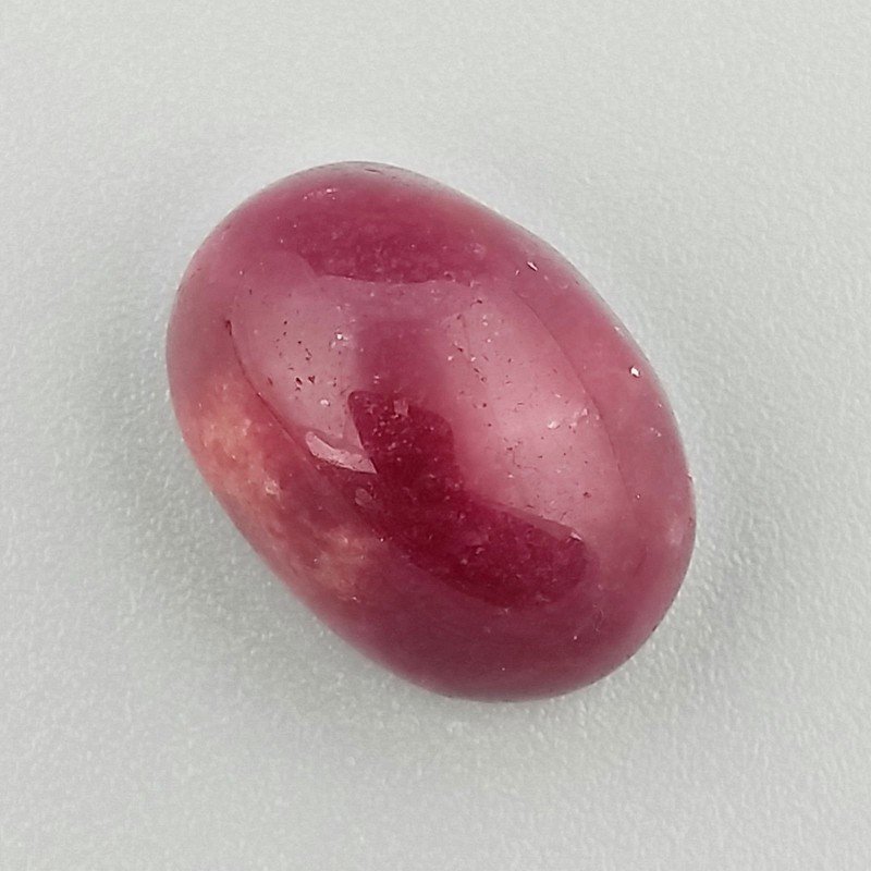 Giada Rubino Forma Ovale Piatto Cabochon Liscio Fatto a Mano 17X12X9mm 15,75 Carati 1pz