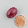 Giada Rubino Forma Ovale Piatto Cabochon Liscio Fatto a Mano 17X12X9mm 15,75 Carati 1pz