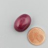 Giada Rubino Forma Ovale Piatto Cabochon Liscio Fatto a Mano 15,10 Carati 1pz