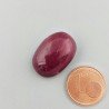 Giada Rubino Forma Ovale Piatto Cabochon Liscio Fatto a Mano 20X14X7mm 17,40 Carati 1pz