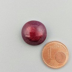 Giada Rubino Forma Tondo Piatto Cabochon Liscio Fatto a Mano 15X15X6mm 10,85 Carati 1pz