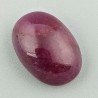 Giada Rubino Forma Ovale Piatto Cabochon Liscio Fatto a Mano 19X14X7mm 16,65 Carati 1pz