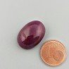 Giada Rubino Forma Ovale Piatto Cabochon Liscio Fatto a Mano 19X14X7mm 16,65 Carati 1pz