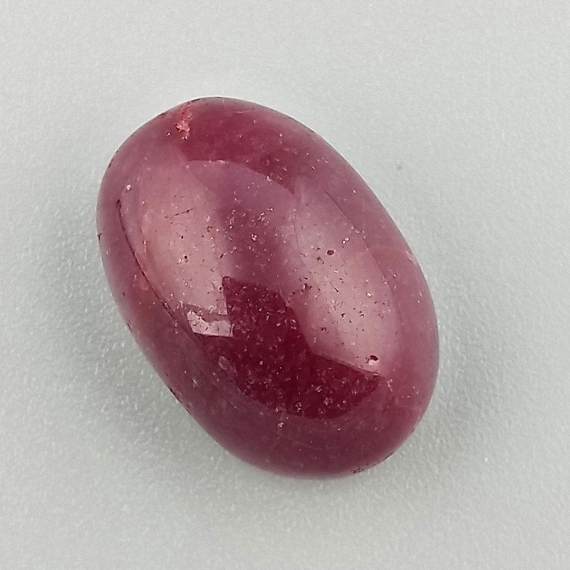 Giada Rubino Forma Ovale Piatto Cabochon Liscio Fatto a Mano 19X13X9mm 19,20 Carati 1pz