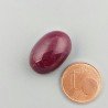 Giada Rubino Forma Ovale Piatto Cabochon Liscio Fatto a Mano 19X13X9mm 19,20 Carati 1pz
