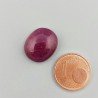 Giada Rubino Forma Ovale Piatto Cabochon Liscio Fatto a Mano 15X13X5mm 8,75 Carati 1pz