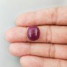 Giada Rubino Forma Ovale Piatto Cabochon Liscio Fatto a Mano 15X13X5mm 8,75 Carati 1pz