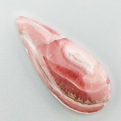 Rodocrosite Naturale Forma Goccia Piatto Cabochon Liscio Fatto a Mano40X18mm 9,54gm 1pz