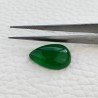 Giada Verde Naturale Forma Goccia Piatto Cabochon Liscio Fatto a Mano 18X13X5-6mm 10,00 Carati 1pz