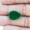 Giada Verde Naturale Forma Goccia Piatto Cabochon Liscio Fatto a Mano 18X13X5-6mm 10,00 Carati 1pz
