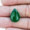 Giada Verde Naturale Forma Goccia Piatto Cabochon Liscio Fatto a Mano 18X13X5-6mm 10,00 Carati 1pz