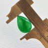 Giada Verde Naturale Forma Goccia Piatto Cabochon Liscio Fatto a Mano 18X13X5-6mm 10,00 Carati 1pz