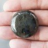Labradorite Naturale Forma Tondo Piatto Cabochon Liscio Fatto a Mano 30mm 11,90gm 1pz