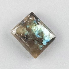 Labradorite Naturale Forma Rettangolare Piatto Cabochon Liscio Fatto a Mano 17X14mm 2,83gm 1pz