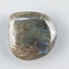 Labradorite Naturale Forma Goccia Piatto Cabochon Liscio Fatto a Mano 21X20mm 3,62gm 1pz