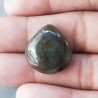 Labradorite Naturale Forma Goccia Piatto Cabochon Liscio Fatto a Mano 21X20mm 3,62gm 1pz