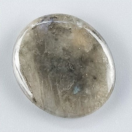 Labradorite Naturale Forma Ovale Piatto Cabochon Liscio Fatto a Mano 24X21mm 4,02gm 1pz