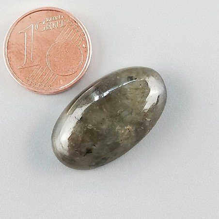 Labradorite Naturale Forma Ovale Piatto Cabochon Liscio Fatto a Mano 24X14mm 3,35gm 1pz