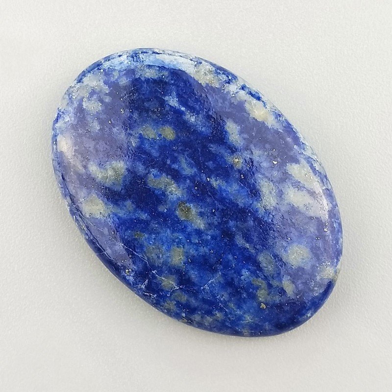 Lapis Lazuli Naturale Forma Ovale Piatto Cabochon Liscio Fatto a Mano 35X25X6mm 10,77gm 1pz