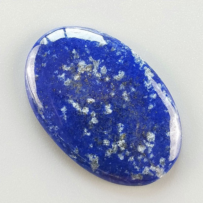 Lapis Lazuli Naturale Forma Ovale Piatto Cabochon Liscio Fatto a Mano 35X23X4mm 7,30gm 1pz