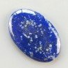 Lapis Lazuli Naturale Forma Ovale Piatto Cabochon Liscio Fatto a Mano 35X23X4mm 7,30gm 1pz