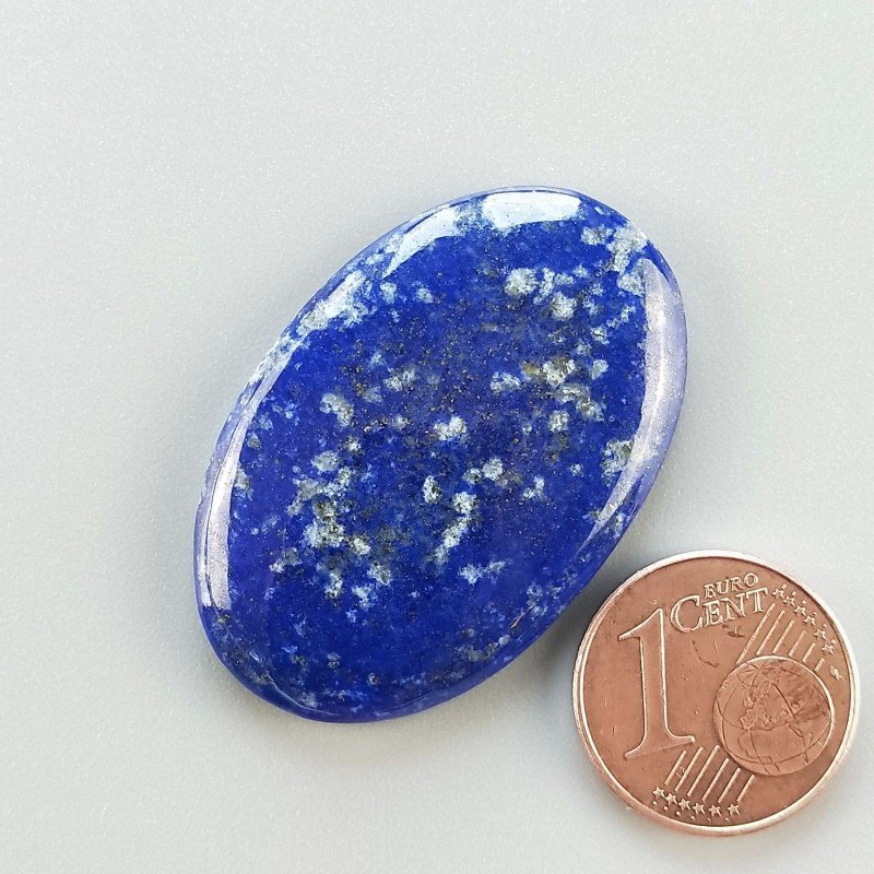 Lapis Lazuli Naturale Forma Ovale Piatto Cabochon Liscio Fatto a Mano 35X23X4mm 7,30gm 1pz