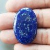 Lapis Lazuli Naturale Forma Ovale Piatto Cabochon Liscio Fatto a Mano 35X23X4mm 7,30gm 1pz