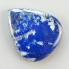 Lapis Lazuli Naturale Forma Goccia Piatto Cabochon Liscio Fatto a Mano 30X25X5mm 7,55gm 1pz