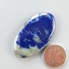 Lapis Lazuli Naturale Forma Ovale Piatto Cabochon Liscio Fatto a Mano 38X21X4mm 7,20gm 1pz