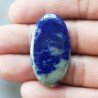 Lapis Lazuli Naturale Forma Ovale Piatto Cabochon Liscio Fatto a Mano 38X21X4mm 7,20gm 1pz