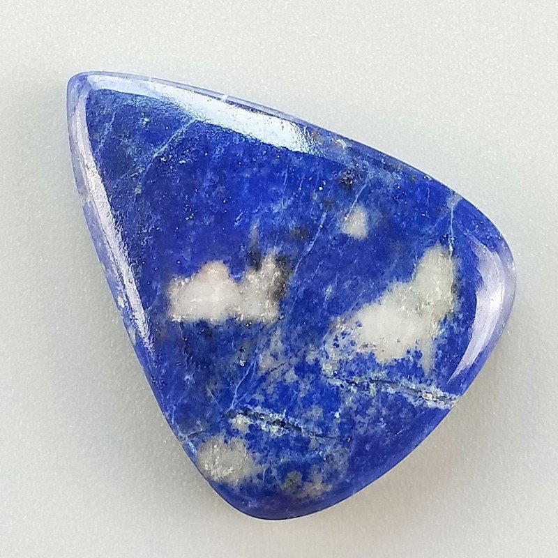 Lapis Lazuli Naturale Forma Goccia Piatto Cabochon Liscio Fatto a Mano 30X23X6mm 8,05gm 1pz