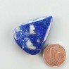 Lapis Lazuli Naturale Forma Goccia Piatto Cabochon Liscio Fatto a Mano 30X23X6mm 8,05gm 1pz