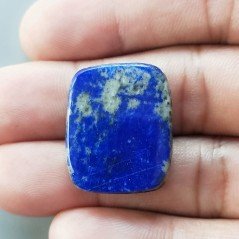 Lapis Lazuli Naturale Forma Rettangolare Piatto Cabochon Liscio Fatto a Mano 24X20X6mm 8,30gm 1pz