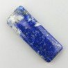 Lapis Lazuli Naturale Forma Rettangolare Piatto Cabochon Liscio Fatto a Mano 38X15X6mm 8,55gm 1pz