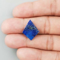 Lapis Lazuli Naturale Forma Rombo Fantasia Piatto Cabochon Liscio Fatto a Mano 20X16X2mm 1,01GM