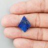 Lapis Lazuli Naturale Forma Rombo Fantasia Piatto Cabochon Liscio Fatto a Mano 20X16X2mm 1,01GM
