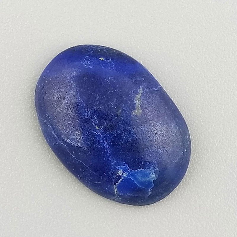Lapis Lazuli Naturale Forma Ovale Piatto Cabochon Liscio Fatto a Mano 19X13X4mm 1,96GM