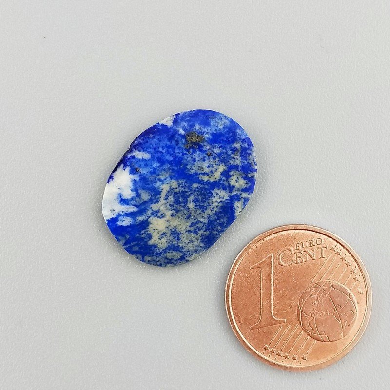 Lapis Lazuli Naturale Forma Ovale Piatto Cabochon Liscio Fatto a Mano 19X14X1mm ,95GM