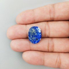 Lapis Lazuli Naturale Forma Ovale Piatto Cabochon Liscio Fatto a Mano 19X14X1mm ,95GM