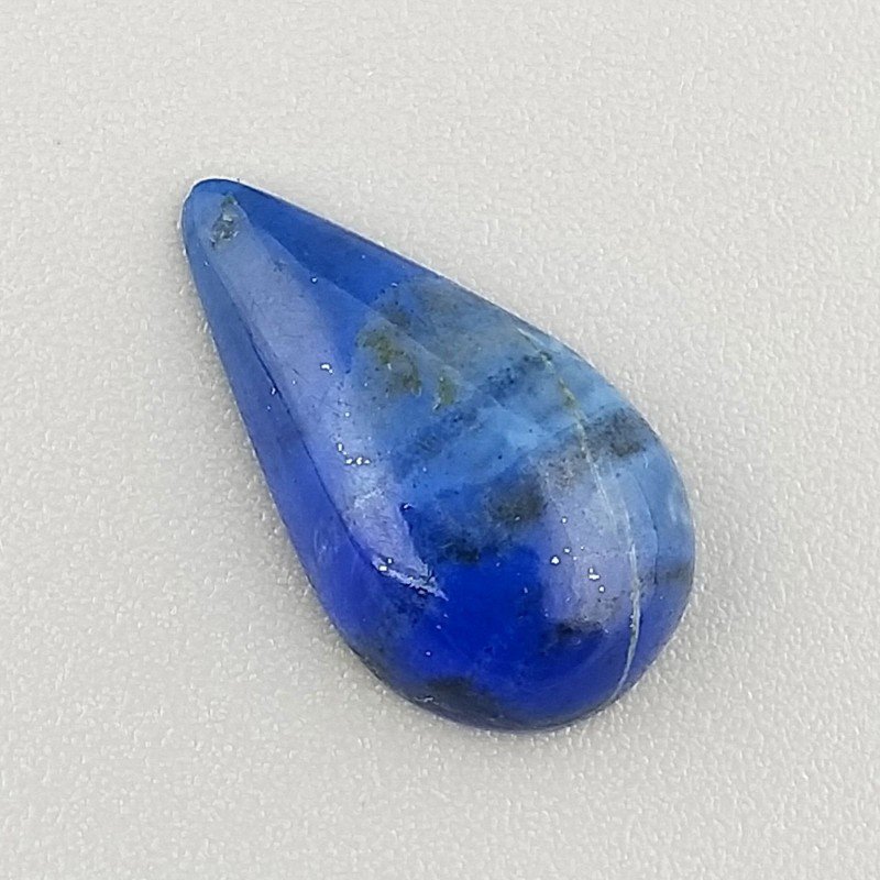 Lapis Lazuli Naturale Forma Goccia Piatto Cabochon Liscio Fatto a Mano 17X9X4mm 1GM