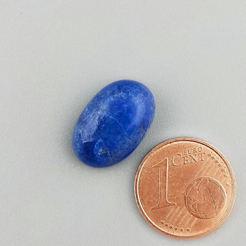 Lapis Lazuli Naturale Forma Ovale Piatto Cabochon Liscio Fatto a Mano 16X10X6mm 1,74GM