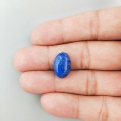 Lapis Lazuli Naturale Forma Ovale Piatto Cabochon Liscio Fatto a Mano 16X10X6mm 1,74GM