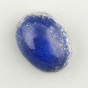Lapis Lazuli Naturale Forma Ovale Piatto Cabochon Liscio Fatto a Mano 17X13X8mm 3,30GM