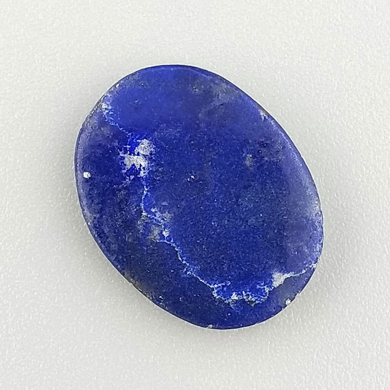 Lapis Lazuli Naturale Forma Ovale Piatto Cabochon Liscio Fatto a Mano 18X14X3mm 1,92GM