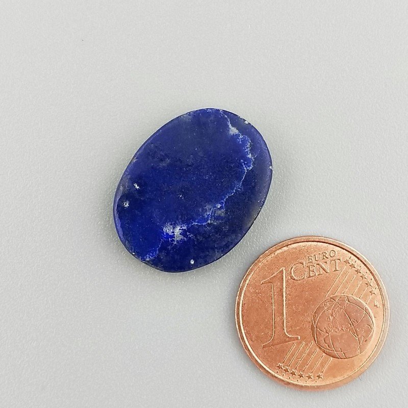Lapis Lazuli Naturale Forma Ovale Piatto Cabochon Liscio Fatto a Mano 18X14X3mm 1,92GM