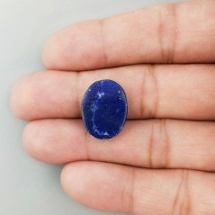 Lapis Lazuli Naturale Forma Ovale Piatto Cabochon Liscio Fatto a Mano 18X14X3mm 1,92GM