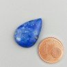 Lapis Lazuli Naturale Forma Goccia Piatto Cabochon Liscio Fatto a Mano 21X15X5mm 2,30GM
