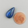 Lapis Lazuli Naturale Forma Goccia Piatto Cabochon Liscio Fatto a Mano 17X9X5mm 1,44GM