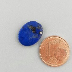 Lapis Lazuli Naturale Forma Ovale Piatto Cabochon Liscio Fatto a Mano 14X11X2mm 0,82GM